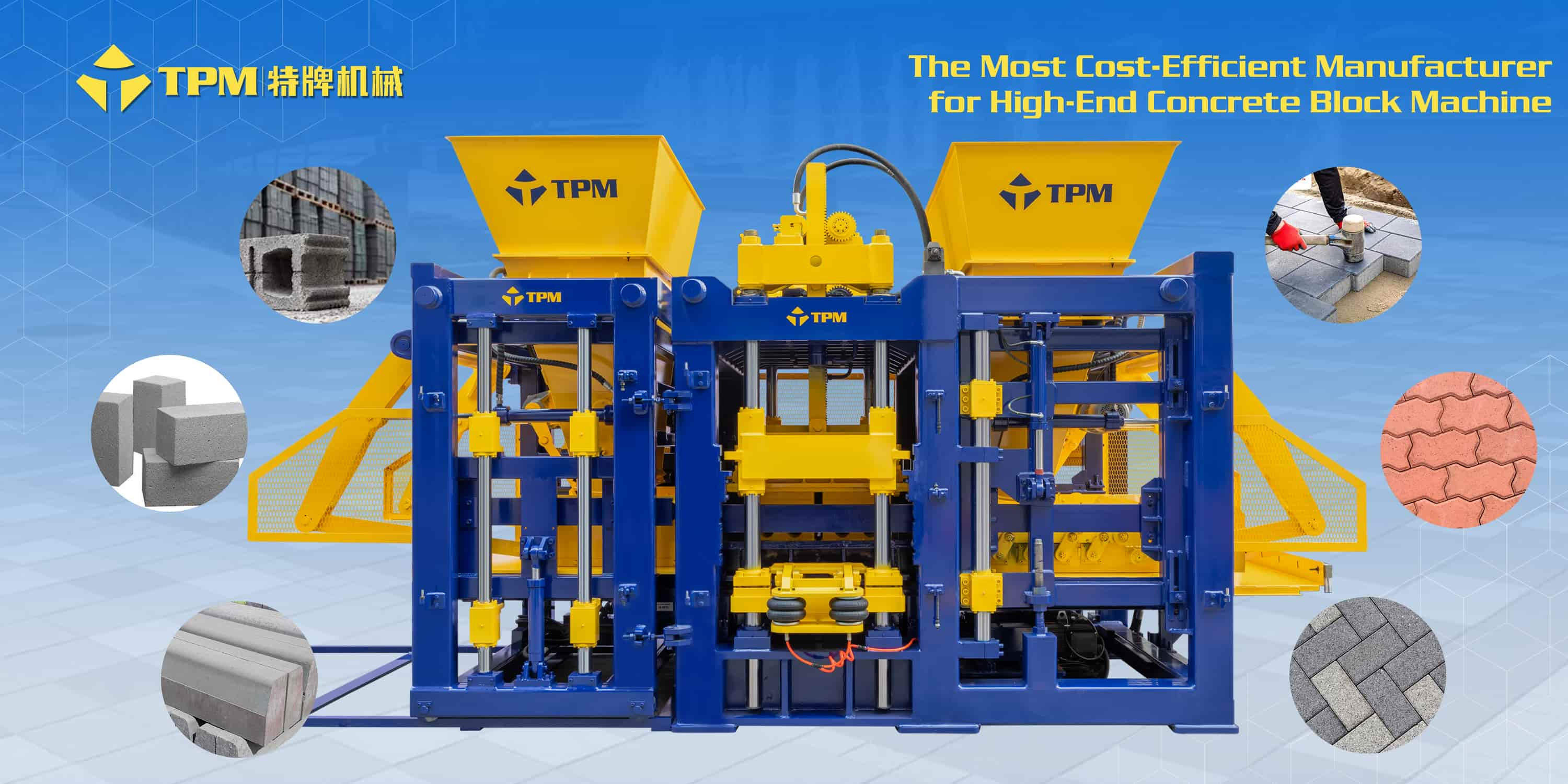 Fully automatic concrete block machine